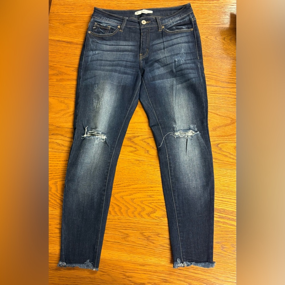 KanCan Dark Blue Distressed Jeans